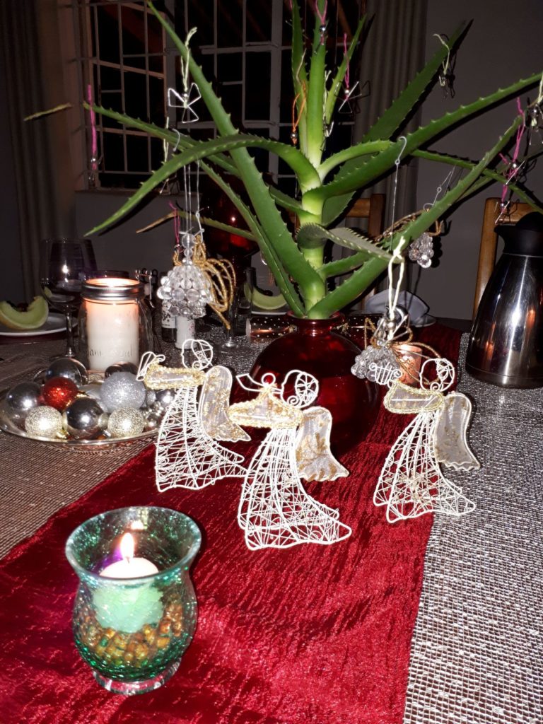 Christmas angel table