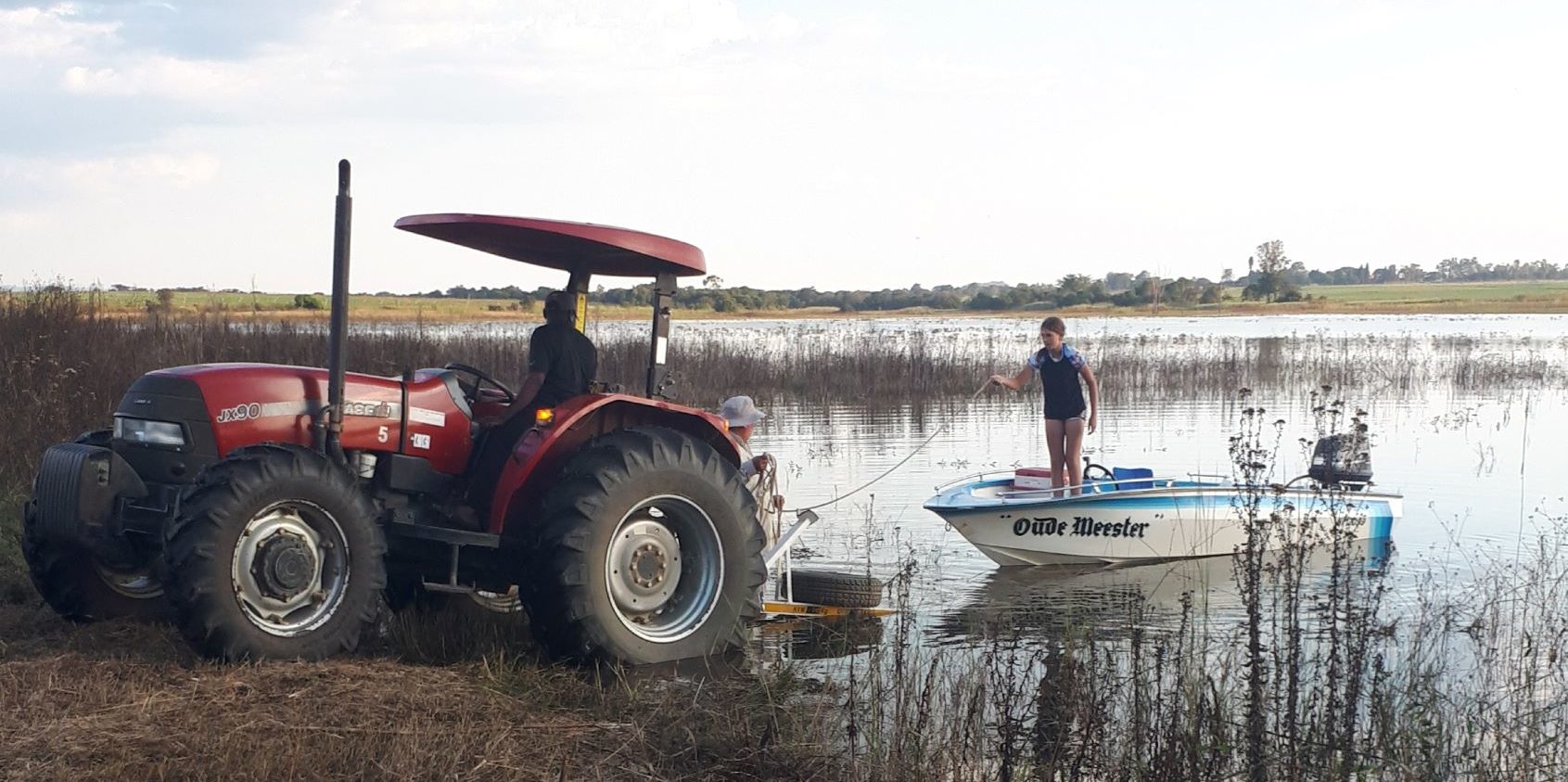 tractor launching the boat