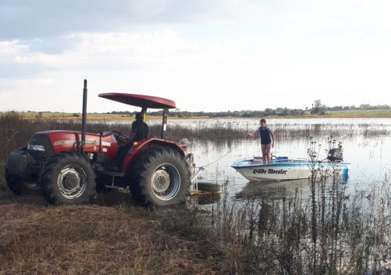 tractor launching the boat