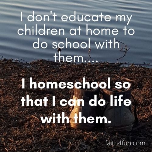 homeschooling to do life. 