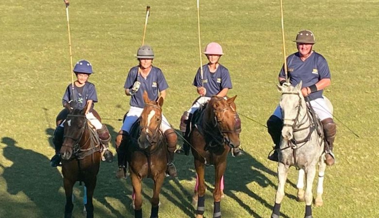 family ready to play polo