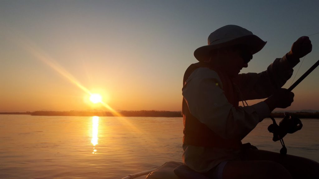 Sunset fishing. 