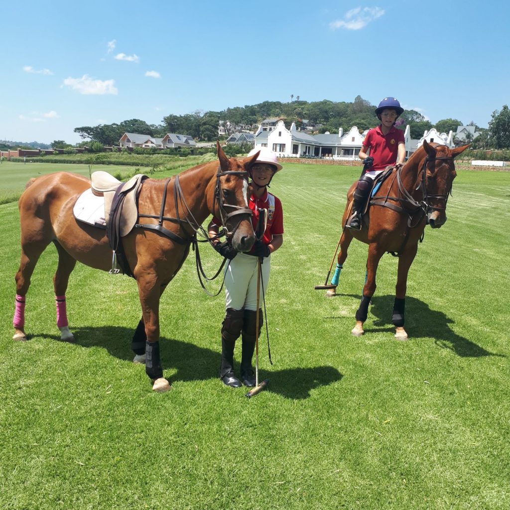 kids ready to play polo.