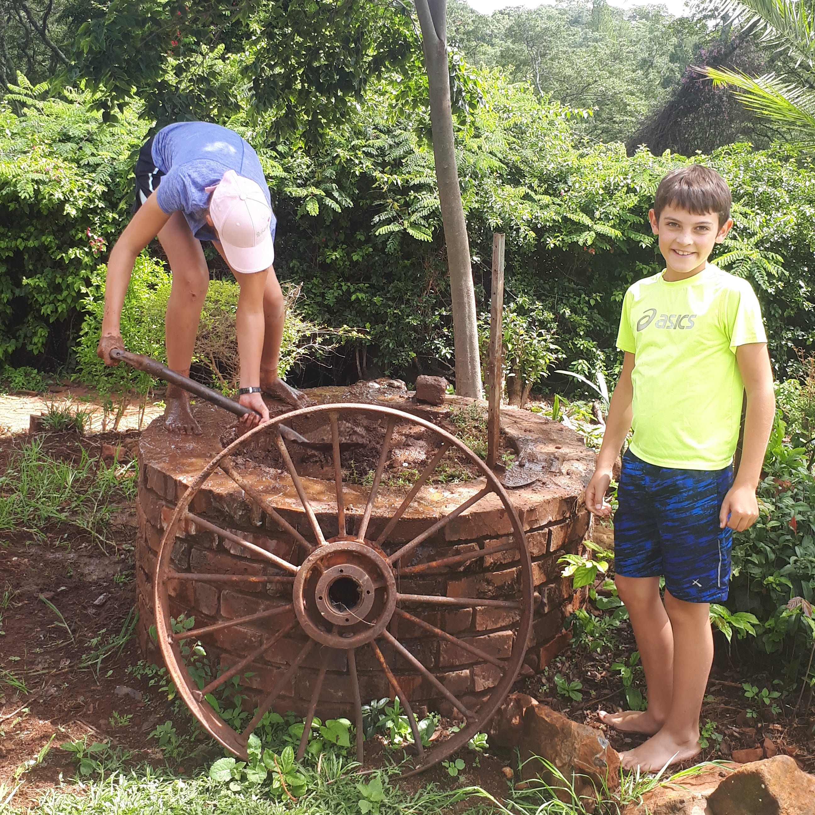 garden pond digging