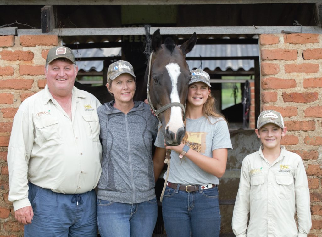 family photo. with horse. 