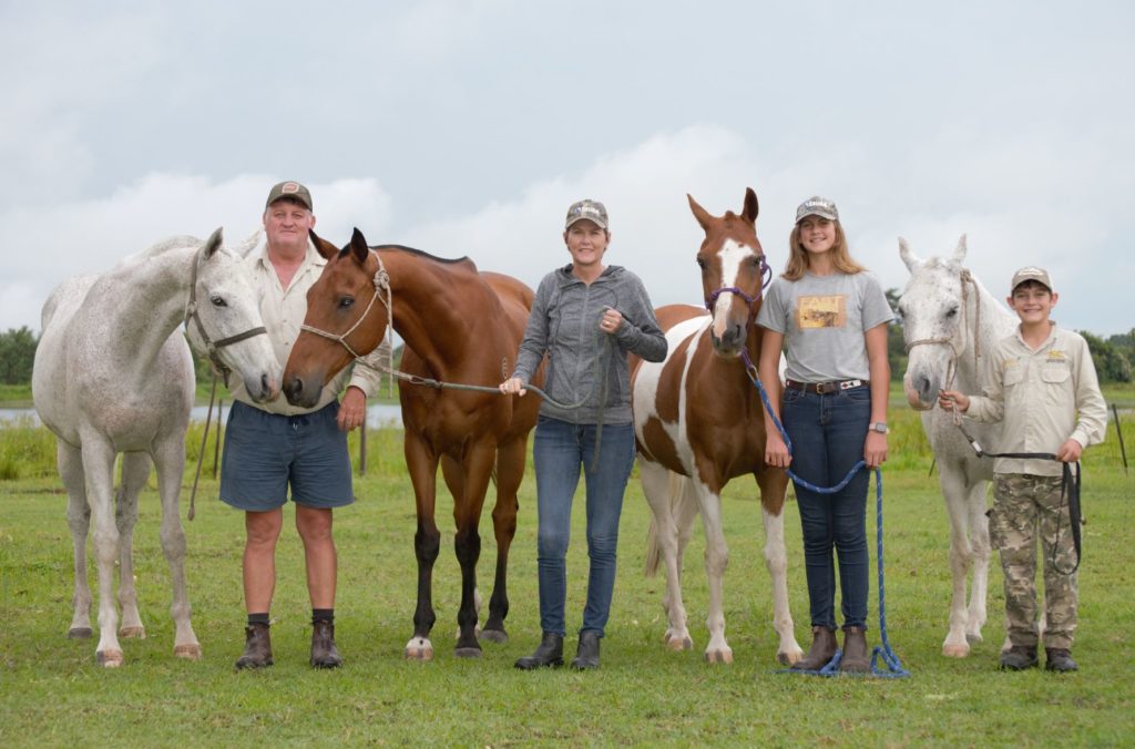 family and horses. 