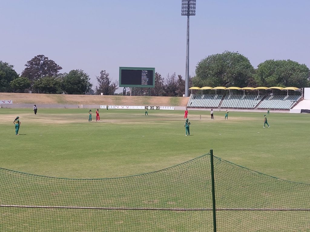 willowmore stadium u19 teams playing cricket.