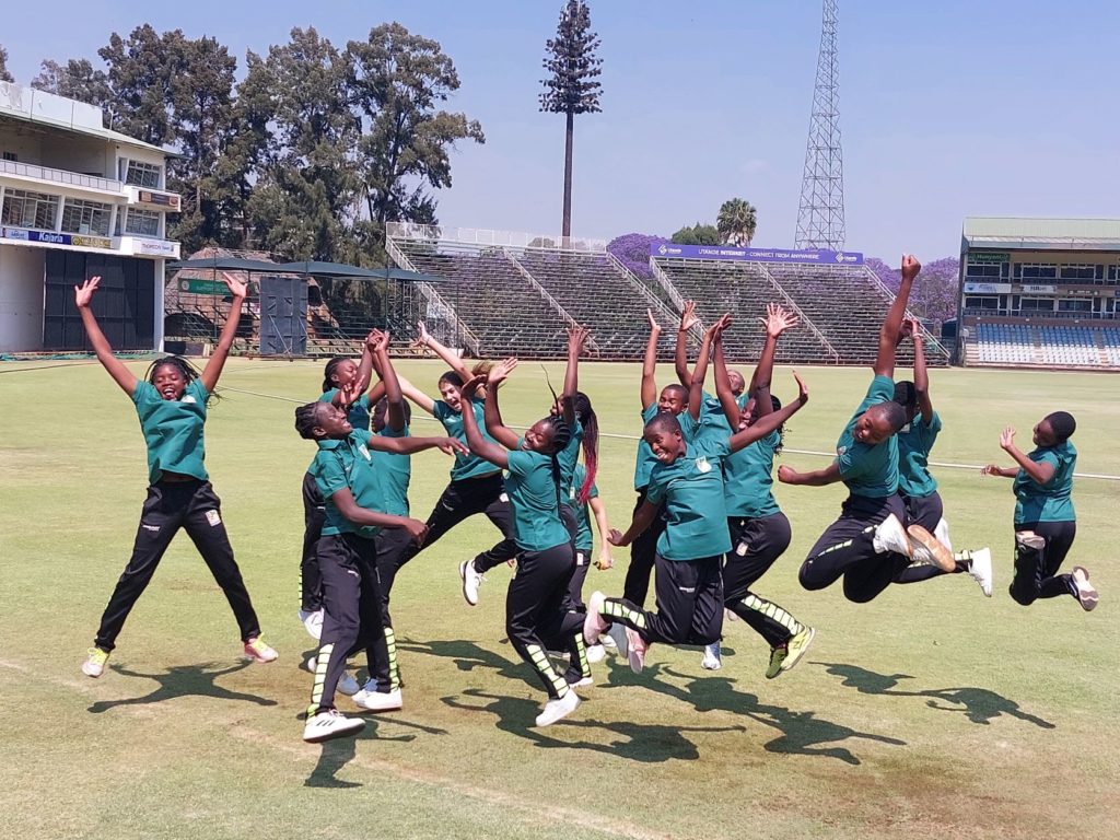 happy team u19 women's cricket 