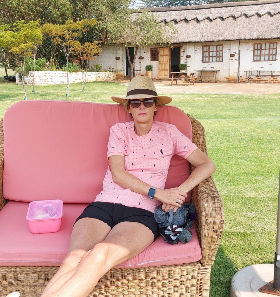 Mum watching polo