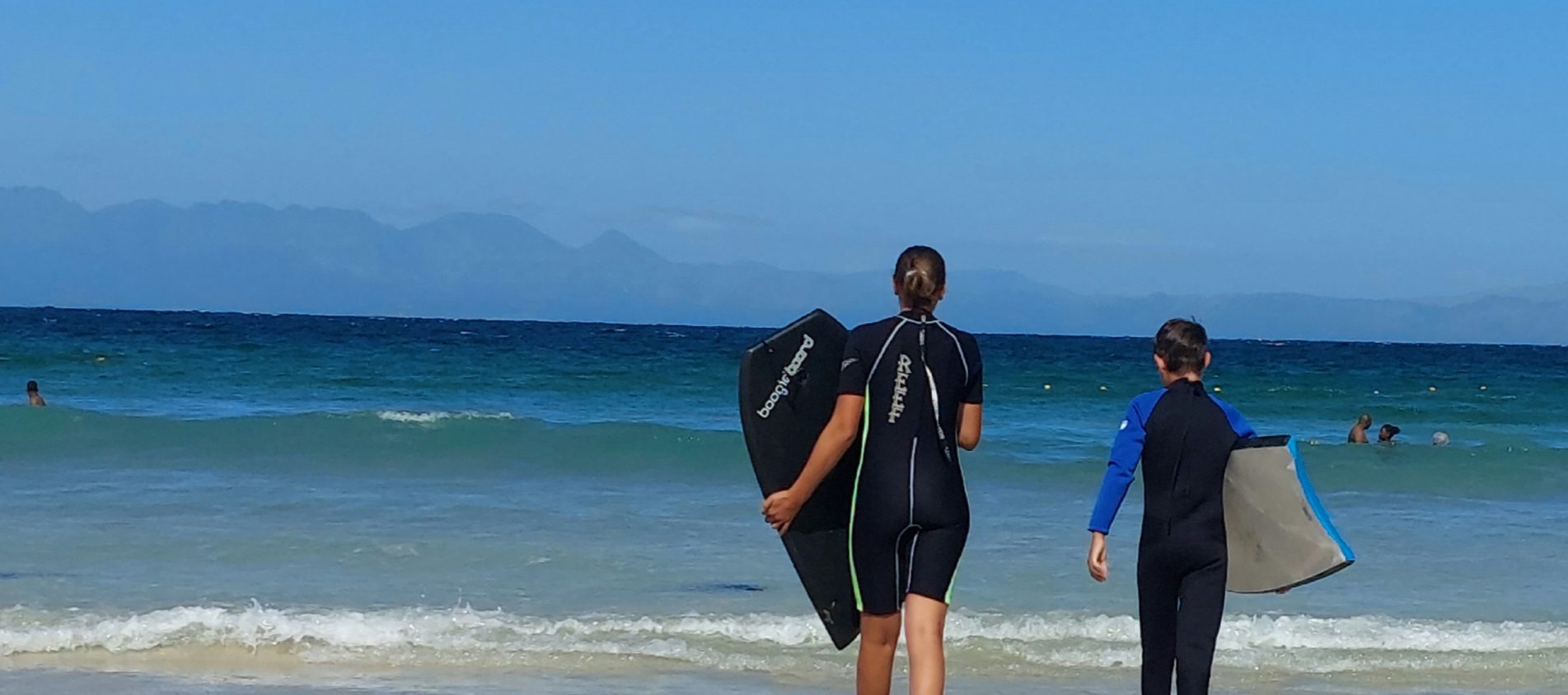Beach time off to surf.