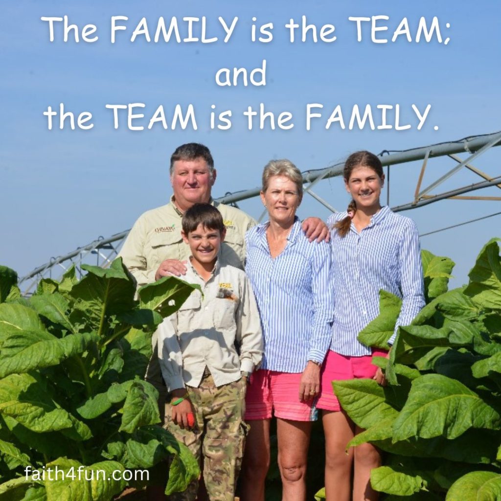 Our homeschooling culture.  The family is the team and the team is the family. 