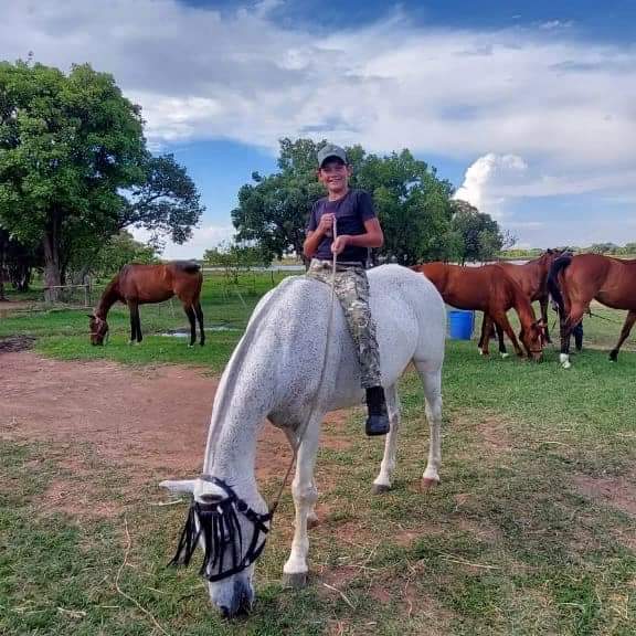 Monty the pony with Murray John.