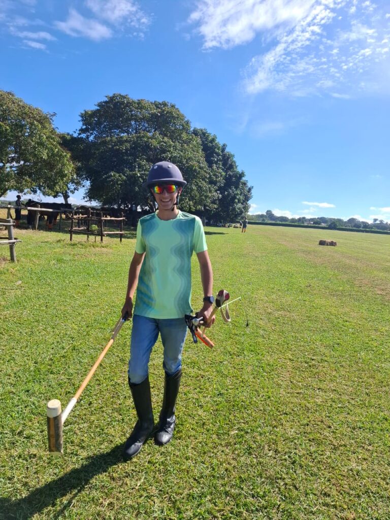 homeschooling activity playing polo. 